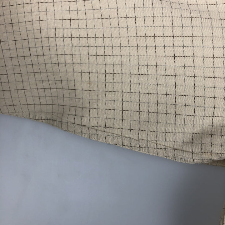 Brooks Brothers Est.1818 MILANO Long-Sleeve Button-Down Check Shirt, Men's Size M (approx.) cotton yellow type Vintage Second Hand