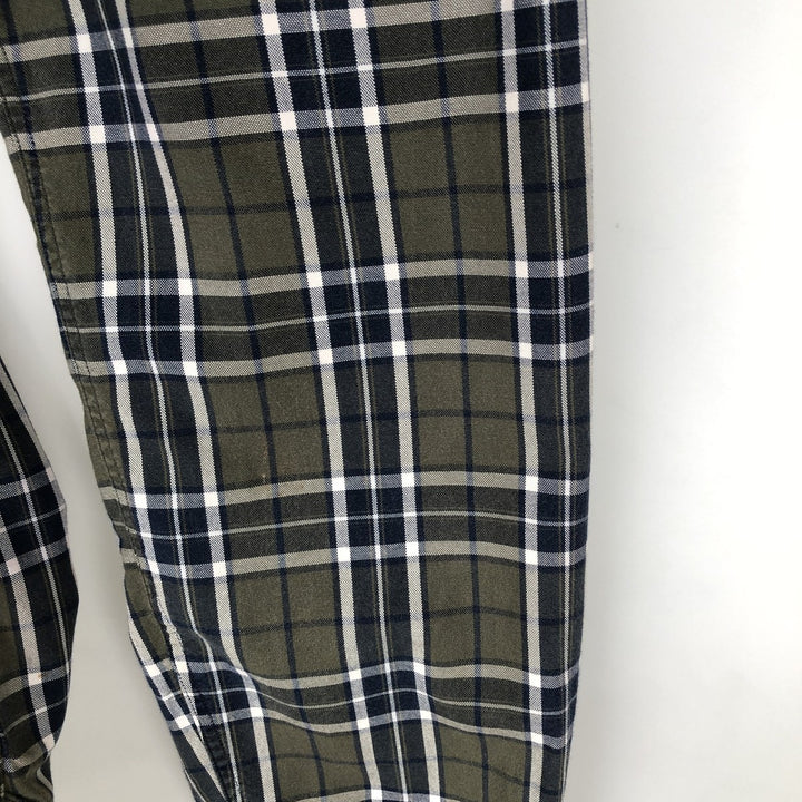 Brooks Brothers RED FLEECE Long-Sleeve Button-Down Check Shirt, Men's Size L (approx.) cotton Khaki type Vintage Second Hand