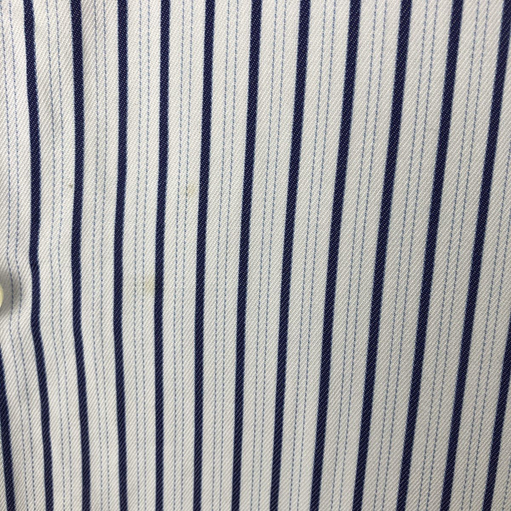 Brooks Brothers Est.1818 MAKERS Multi-Stripe Long-Sleeve Striped Shirt, Men's Size XL (approx.) unclear navy blue type Vintage Second Hand