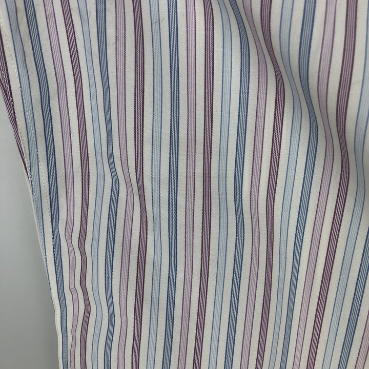 Brooks Brothers 346 Long-Sleeve Striped Shirt, Men's Size XXL (approx.) cotton white type Vintage Second Hand