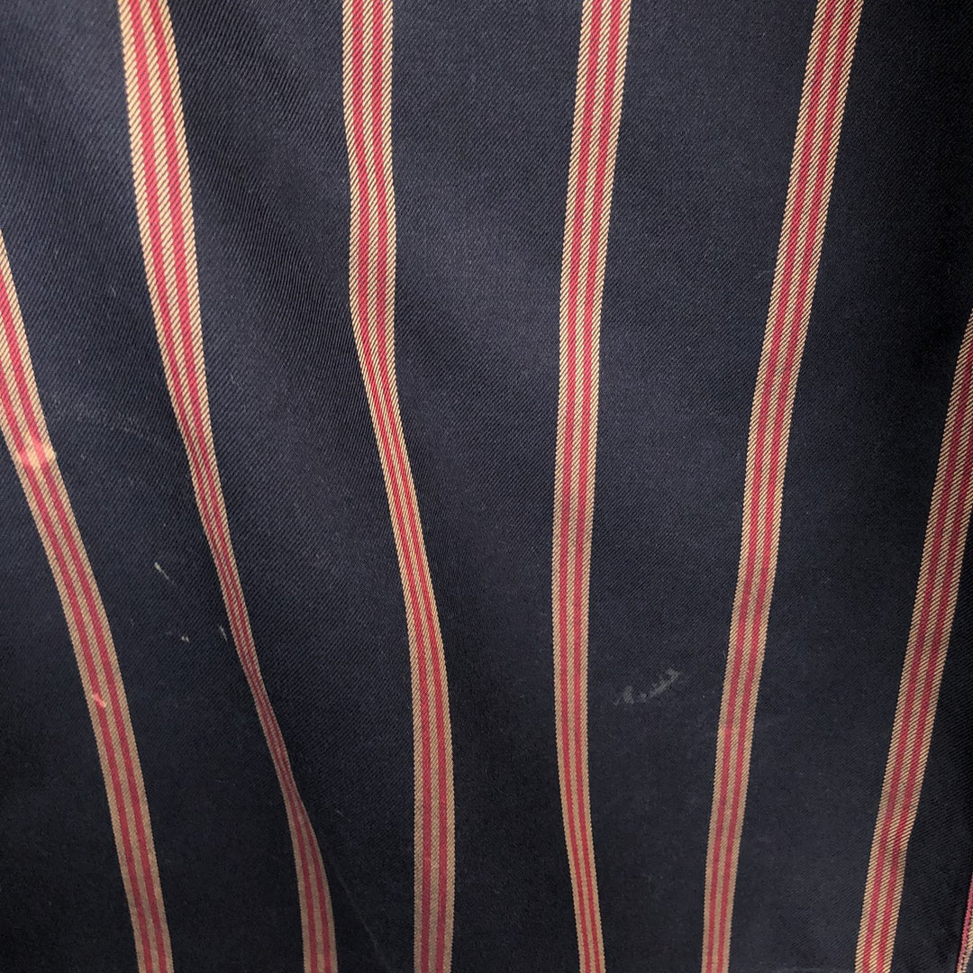 Brooks Brothers Multi-Stripe Long Sleeve Button-Down Striped Shirt, Men's Size L cotton navy blue type Vintage Second Hand