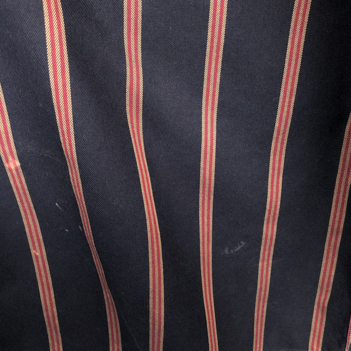 Brooks Brothers Multi-Stripe Long Sleeve Button-Down Striped Shirt, Men's Size L cotton navy blue type Vintage Second Hand