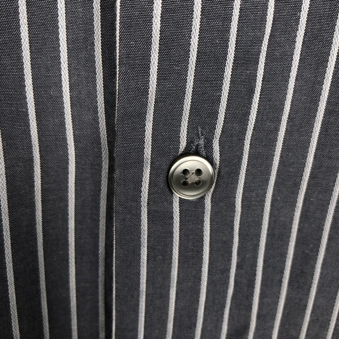 Calvin Klein Long Sleeve Cotton Striped Shirt, Men's Size L cotton gray type Vintage Second Hand
