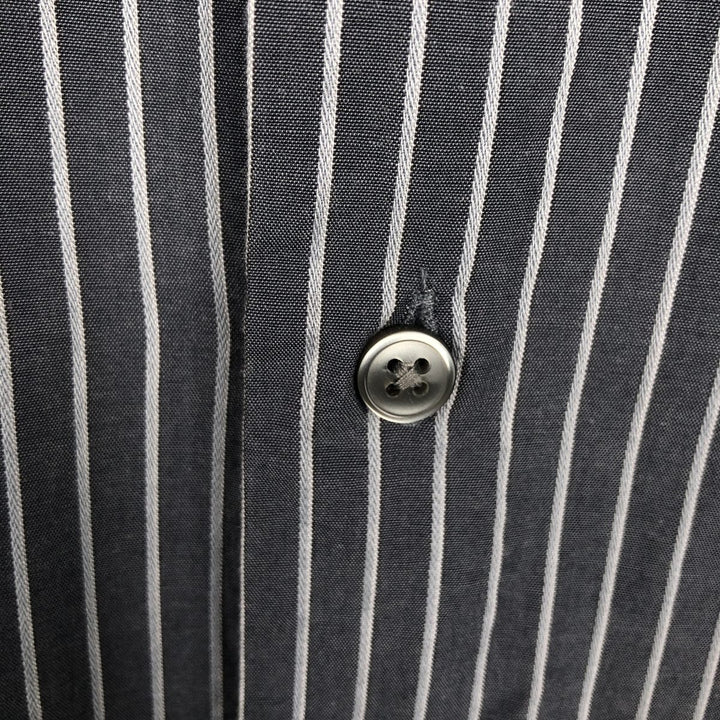 Calvin Klein Long Sleeve Cotton Striped Shirt, Men's Size L cotton gray type Vintage Second Hand