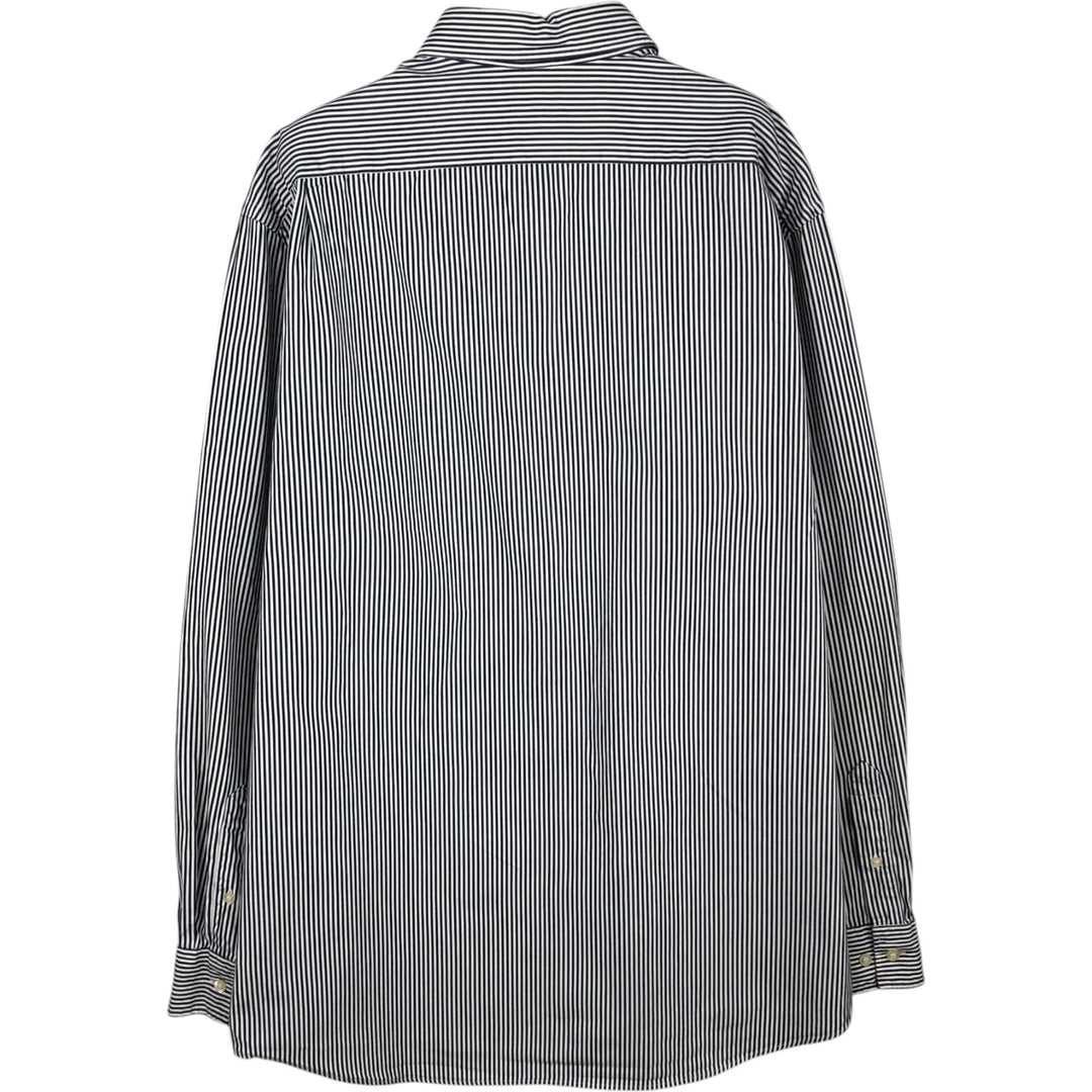 Lacoste Stripe Pattern Long-Sleeve Cotton Stripe Shirt, Made in France, Size 42 (Men's L equivalent) cotton white type Vintage Second Hand