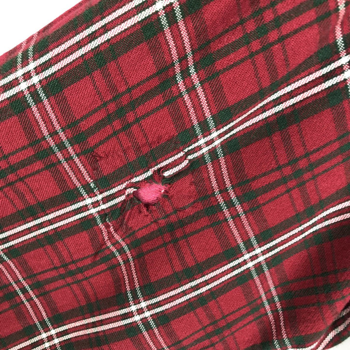 1990'S Woolrich Long-Sleeve Button-Down Check Shirt, Men's Size L (Equivalent), Vintage cotton red type Vintage Second Hand