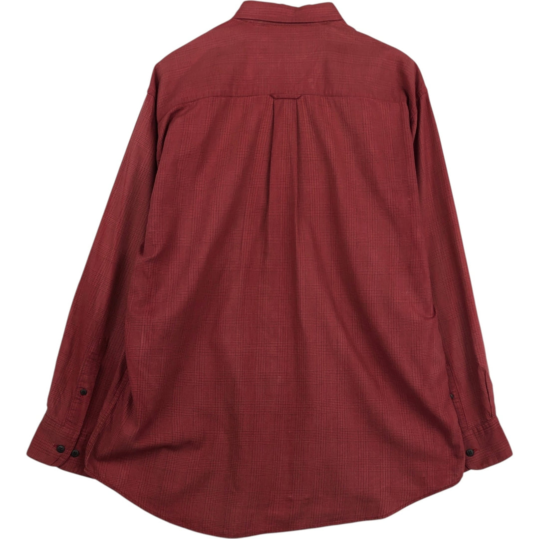 90'S GAP Vintage Long Sleeve Button-Down Check Shirt, Men's Size L cotton red type Vintage Second Hand