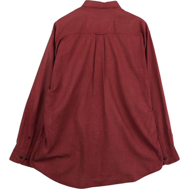 90'S GAP Vintage Long Sleeve Button-Down Check Shirt, Men's Size L cotton red type Vintage Second Hand