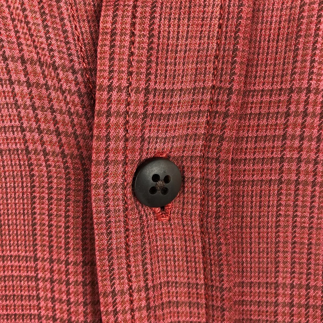 90'S GAP Vintage Long Sleeve Button-Down Check Shirt, Men's Size L cotton red type Vintage Second Hand