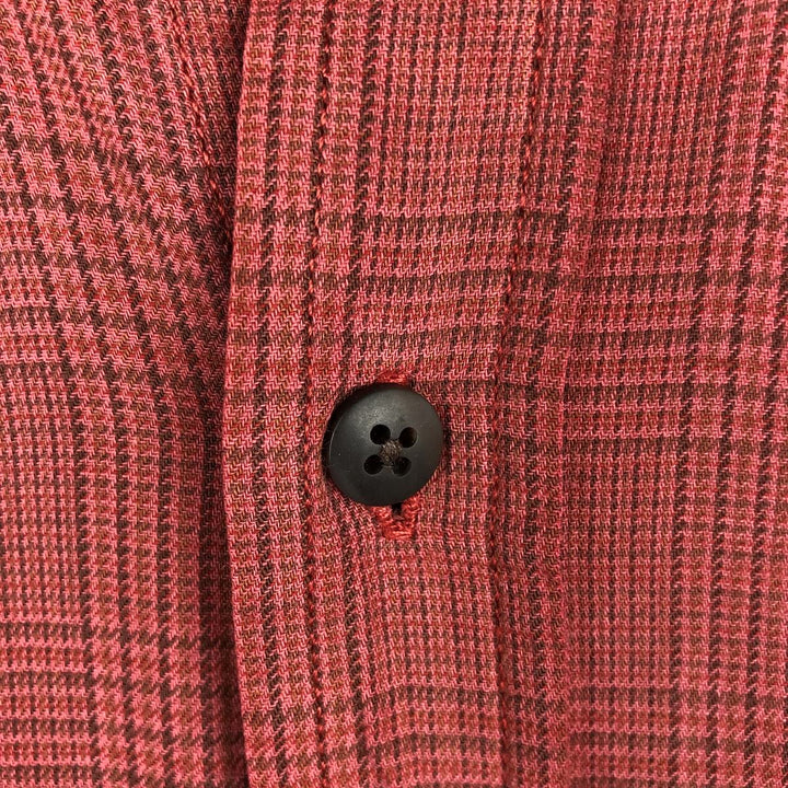 90'S GAP Vintage Long Sleeve Button-Down Check Shirt, Men's Size L cotton red type Vintage Second Hand