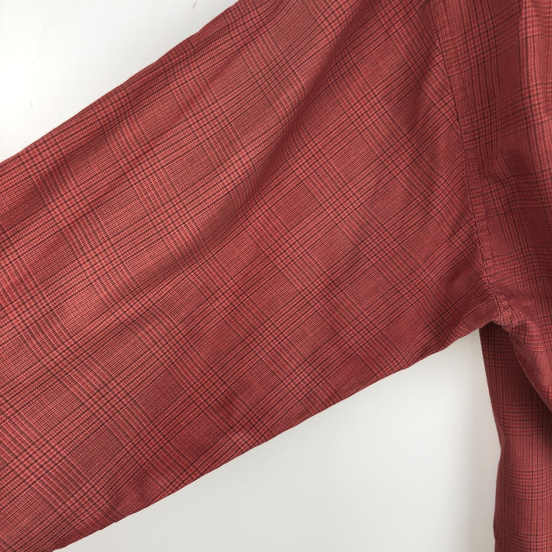 90'S GAP Vintage Long Sleeve Button-Down Check Shirt, Men's Size L cotton red type Vintage Second Hand
