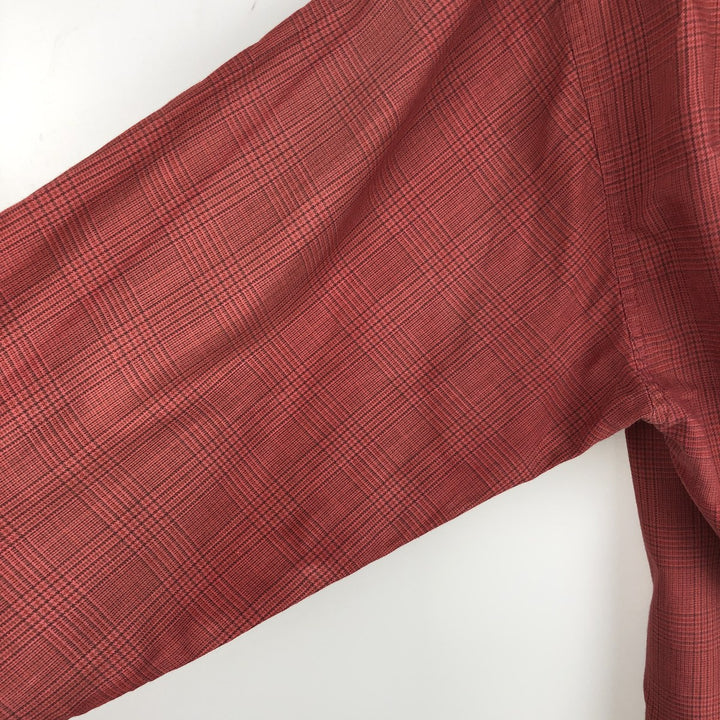 90'S GAP Vintage Long Sleeve Button-Down Check Shirt, Men's Size L cotton red type Vintage Second Hand