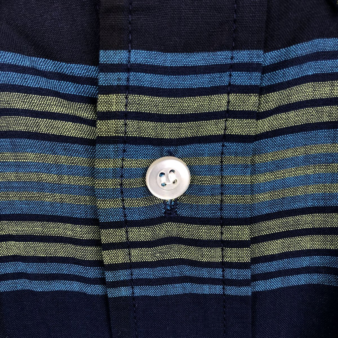 Westerfield Check Pattern Long-Sleeve Button-Down Check Shirt, Men's Size M (Equivalent), Vintage cotton navy blue type Vintage Second Hand