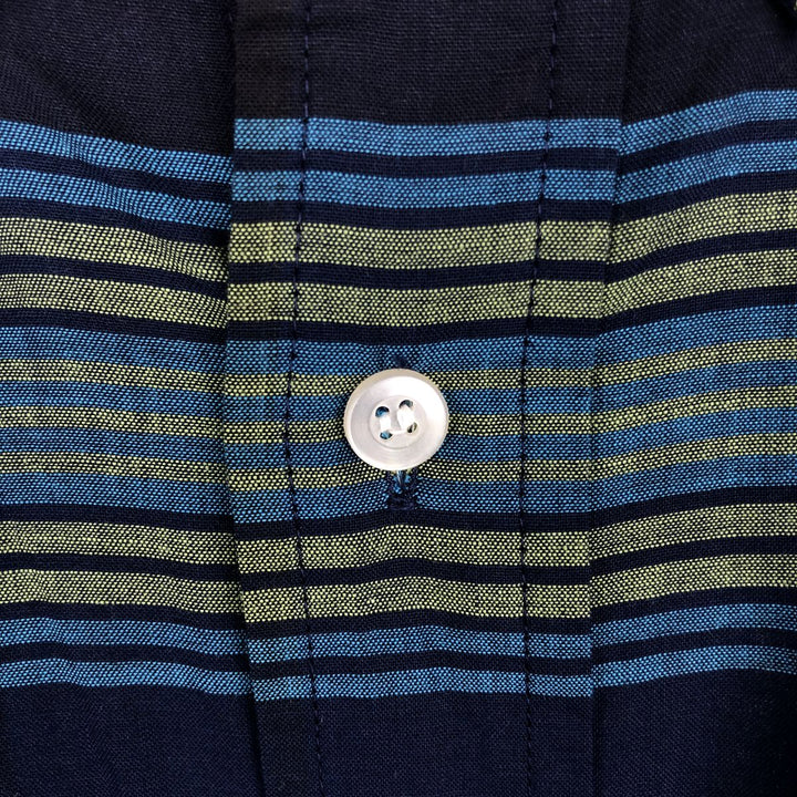 Westerfield Check Pattern Long-Sleeve Button-Down Check Shirt, Men's Size M (Equivalent), Vintage cotton navy blue type Vintage Second Hand