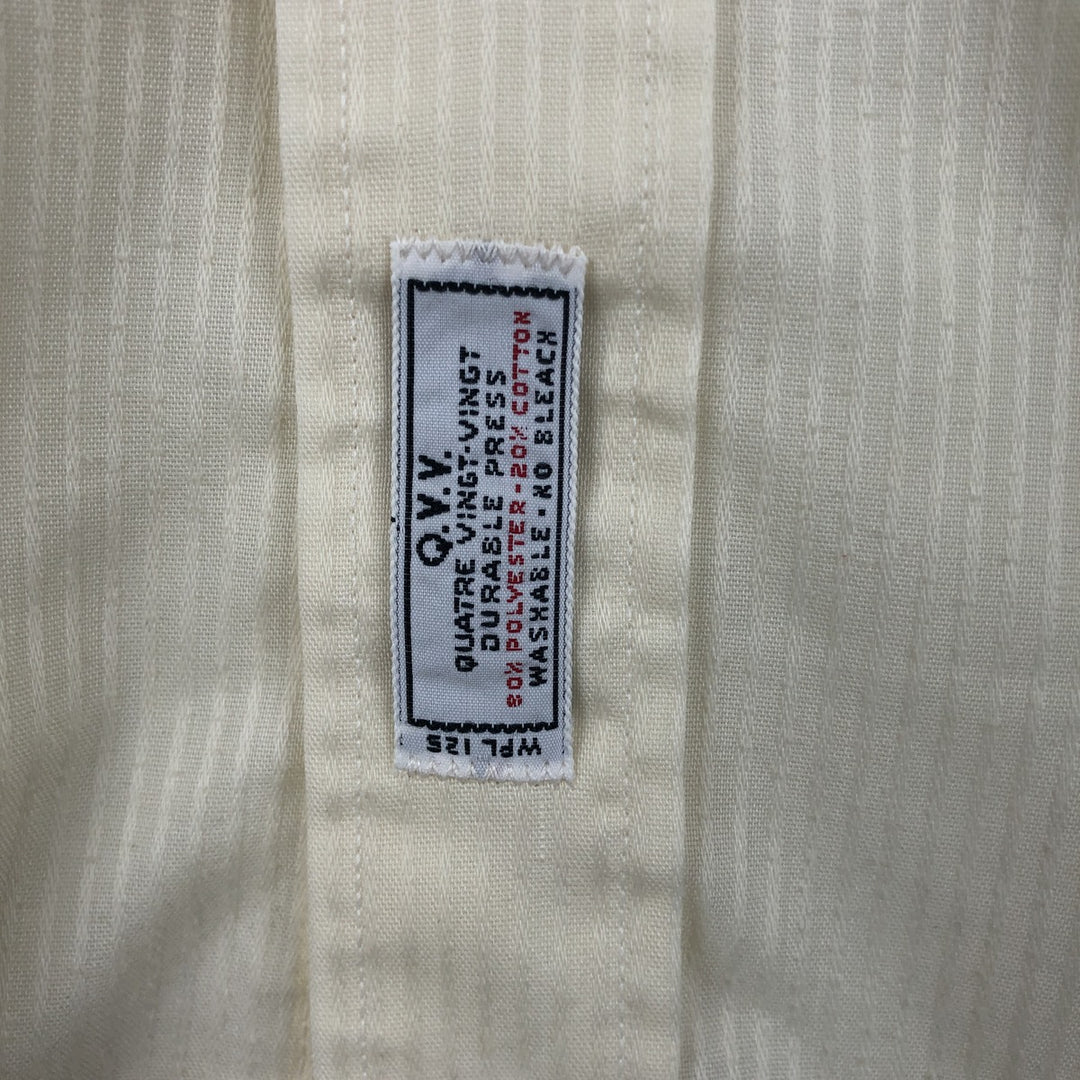 Christian Dior CHEMISES Long-Sleeve Poly-Cotton Striped Shirt, Regular Collar polyester yellow type Vintage Second Hand