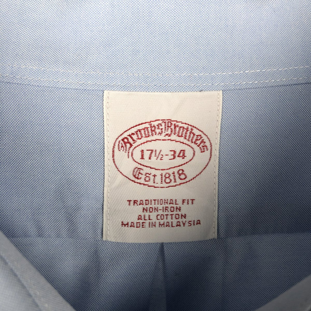 Brooks Brothers Est.1818 Long Sleeve Button Down Shirt Men's XL cotton Blue type light blue Vintage Second Hand