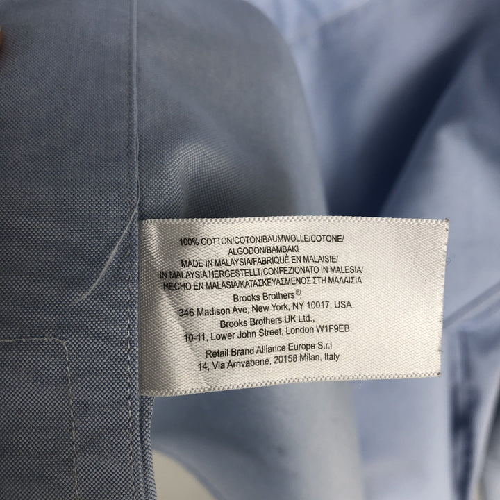 Brooks Brothers Est.1818 Long Sleeve Button Down Shirt Men's XL cotton Blue type light blue Vintage Second Hand