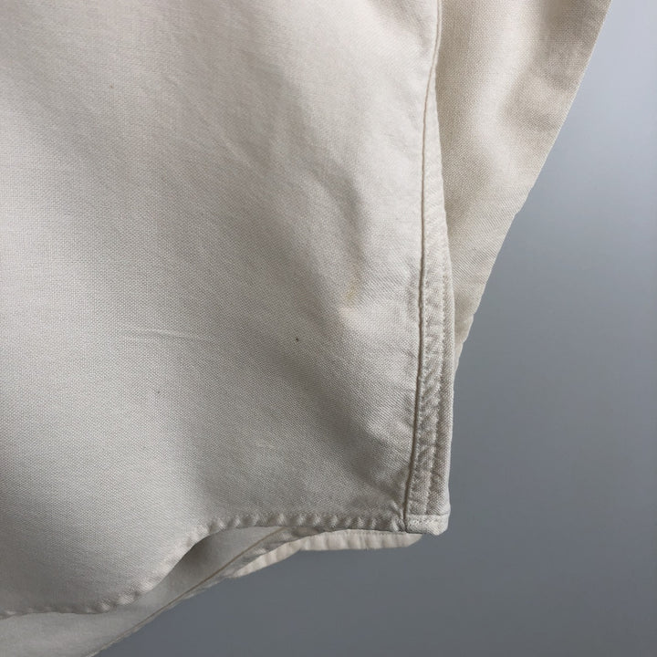 Lacoste long-sleeved button-down shirt, men's size L (approx.) cotton Beige type Vintage Second Hand