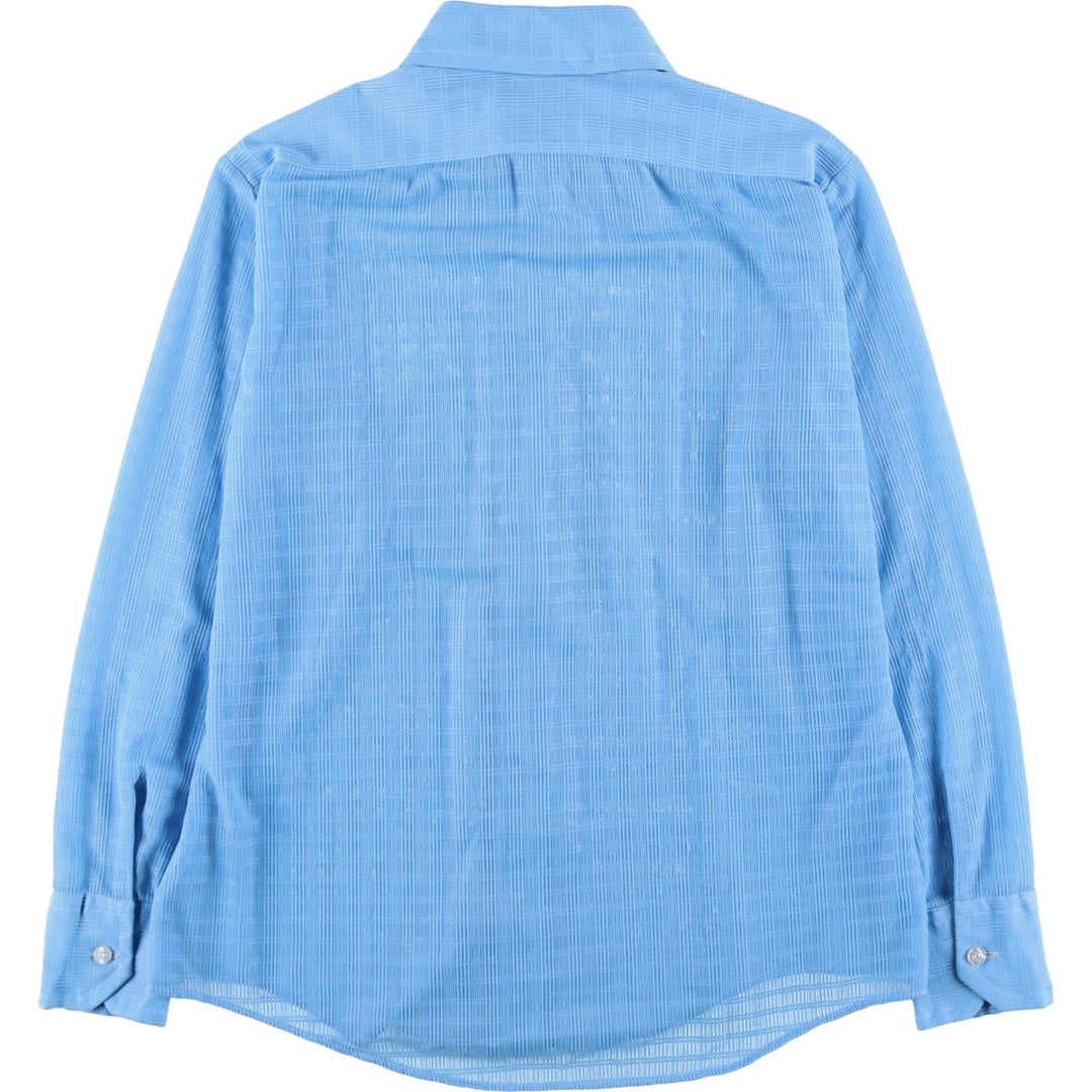 ZAYRE Mesh Long-Sleeve Nylon Shirt, Men's Size S (Equivalent), Vintage Nylon Blue type light blue Vintage Second Hand