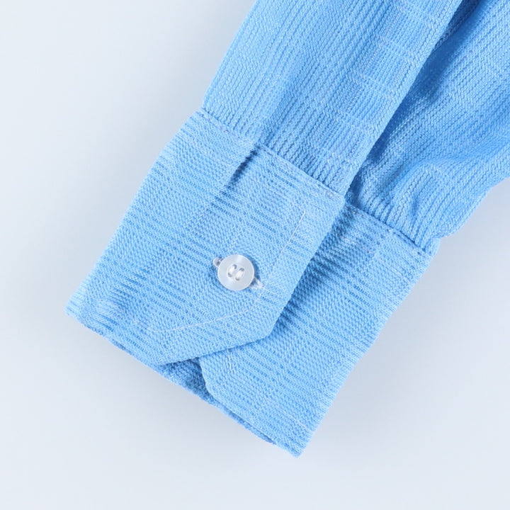 ZAYRE Mesh Long-Sleeve Nylon Shirt, Men's Size S (Equivalent), Vintage Nylon Blue type light blue Vintage Second Hand