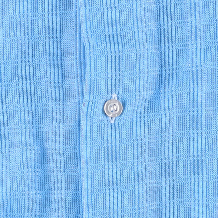 ZAYRE Mesh Long-Sleeve Nylon Shirt, Men's Size S (Equivalent), Vintage Nylon Blue type light blue Vintage Second Hand