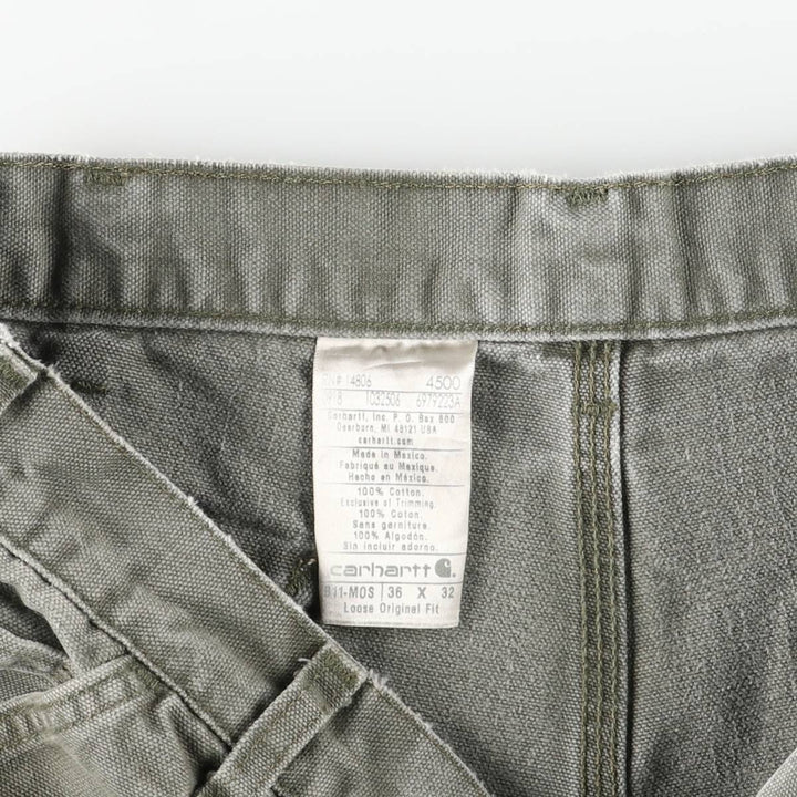 Carhartt Loose Original Fit Duck Painter Pants, Men's, W35 equivalent cotton Khaki type Vintage Second Hand