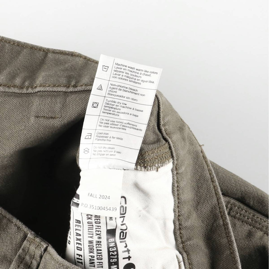 Carhartt Relaxed Fit Rugged Flex Duck Painter Pants, Men's, Size W32 (approx.) cotton brown type Vintage Second Hand
