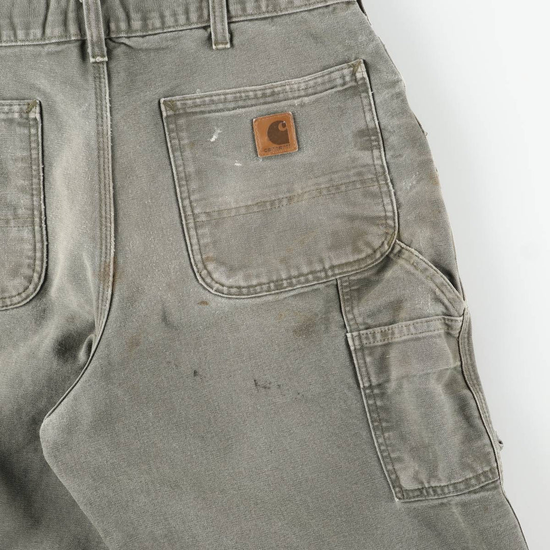 Carhartt Original Dungaree Fit Duck Painter Pants, Men's, W35 equivalent cotton Khaki type Vintage Second Hand