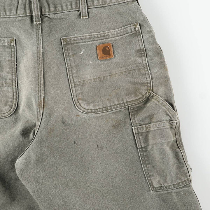 Carhartt Original Dungaree Fit Duck Painter Pants, Men's, W35 equivalent cotton Khaki type Vintage Second Hand