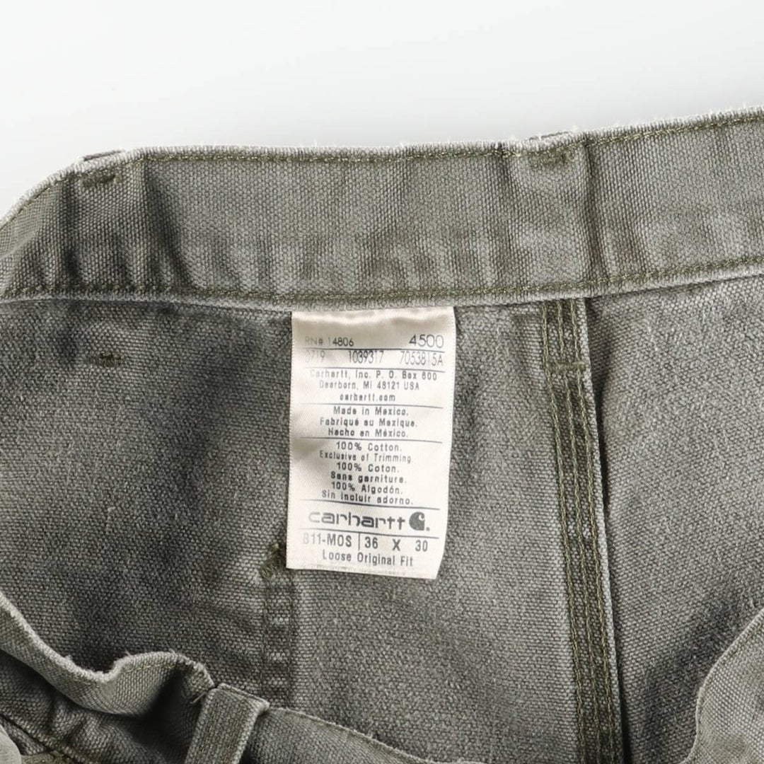 Carhartt Loose Original Fit Duck Painter Pants, Men's, W35 equivalent cotton Khaki type Vintage Second Hand