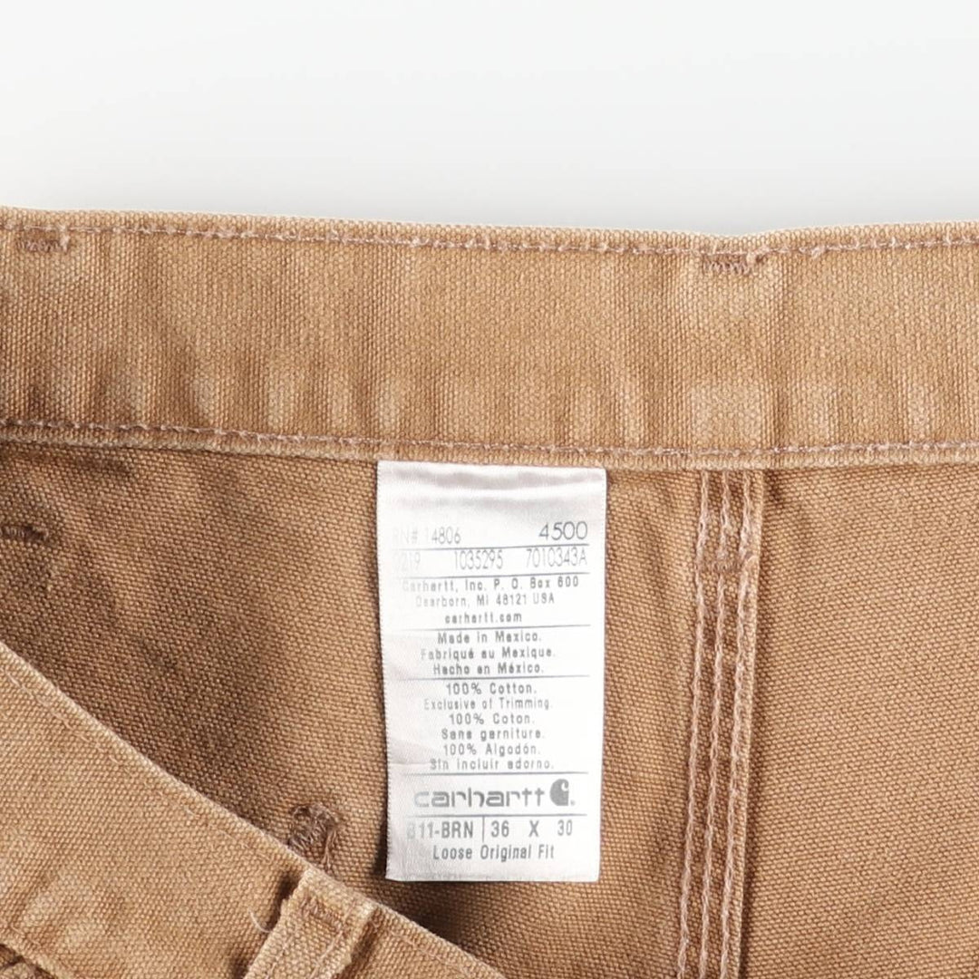 Carhartt Loose Original Fit Duck Painter Pants, Men's, W35 equivalent cotton beige type brown Vintage Second Hand