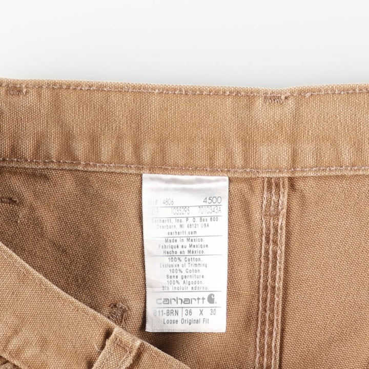 Carhartt Loose Original Fit Duck Painter Pants, Men's, W35 equivalent cotton beige type brown Vintage Second Hand
