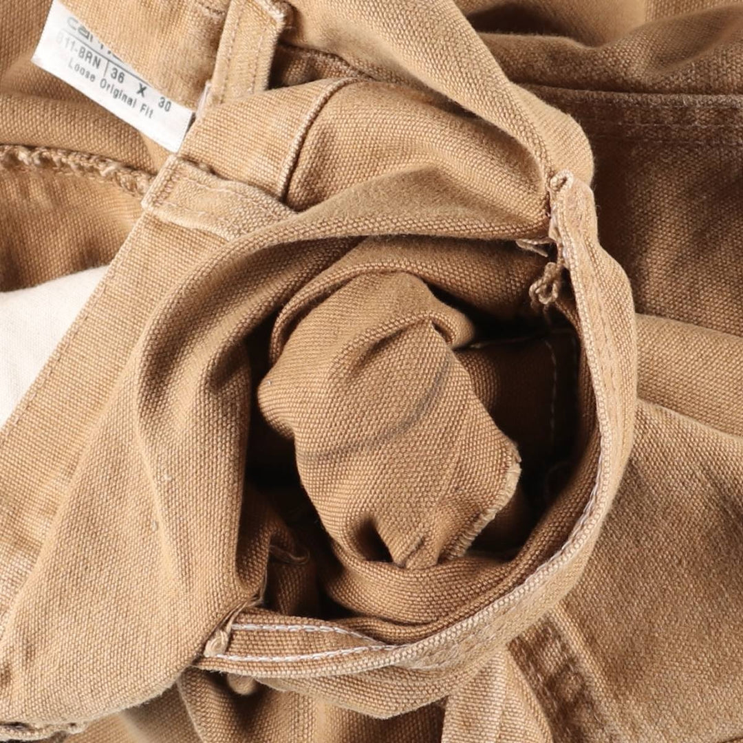 Carhartt Loose Original Fit Duck Painter Pants, Men's, W35 equivalent cotton beige type brown Vintage Second Hand