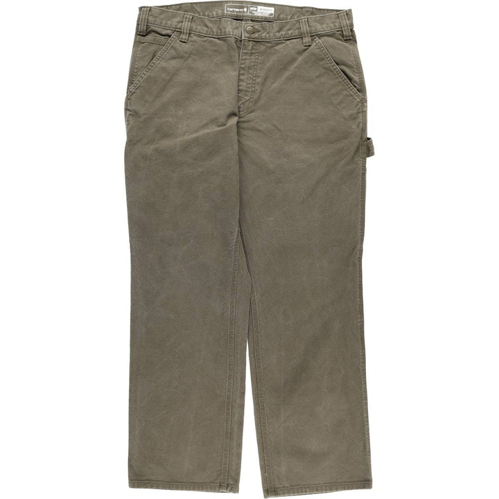 Carhartt Relaxed Fit Duck Painter Pants, Men's, Size 37 cotton Khaki type Vintage Second Hand