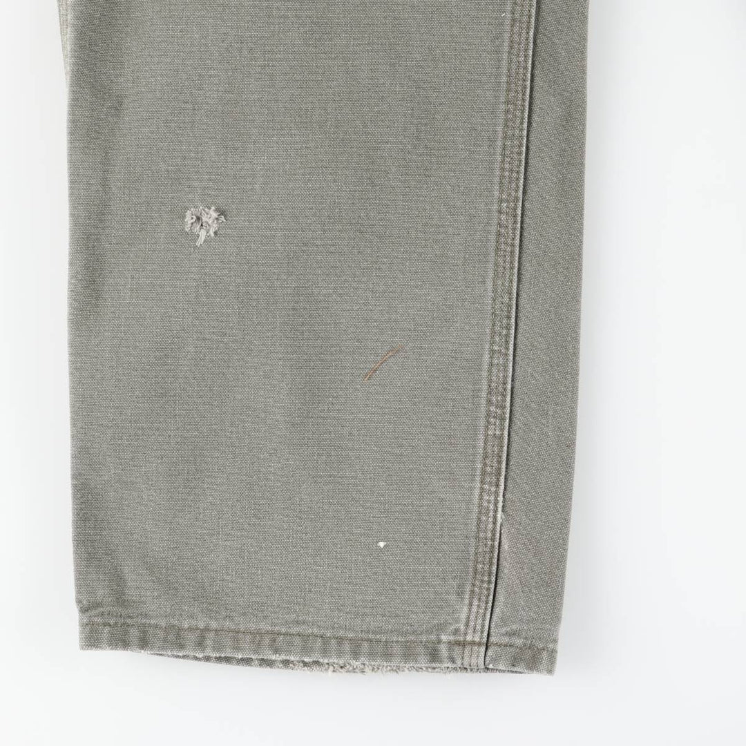 Carhartt Dungaree Fit Duck Painter Pants, Men's, W35 equivalent cotton Khaki type sage green Vintage Second Hand