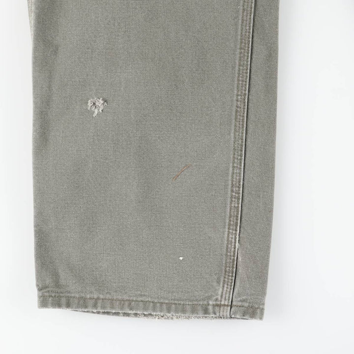 Carhartt Dungaree Fit Duck Painter Pants, Men's, W35 equivalent cotton Khaki type sage green Vintage Second Hand