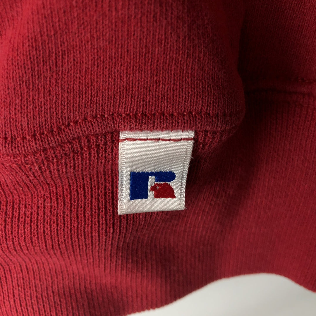 90'S Russell Athletic Plain Blank Sweatshirt, Men's Size L (Equivalent), Vintage cotton red type Vintage Second Hand