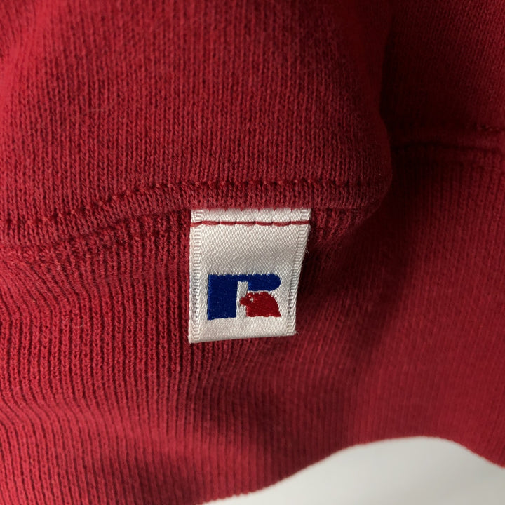 90'S Russell Athletic Plain Blank Sweatshirt, Men's Size L (Equivalent), Vintage cotton red type Vintage Second Hand