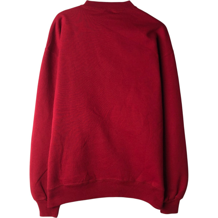 90'S Russell Athletic Plain Blank Sweatshirt, Made in USA, Men's Size L (approx.), Long Sleeve, Vintage cotton red type Vintage Second Hand
