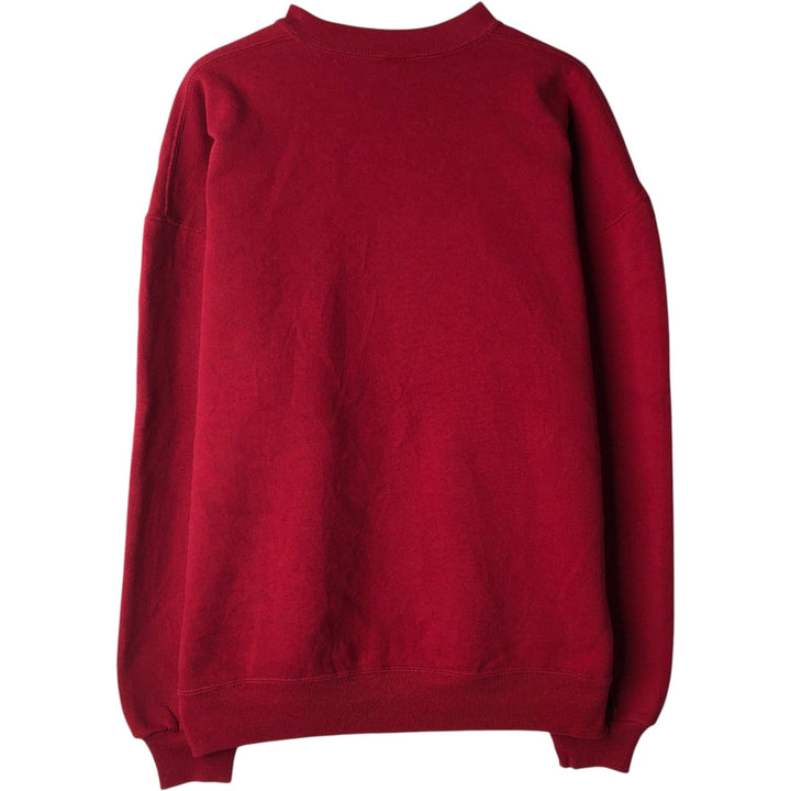 90'S Russell Athletic Plain Blank Sweatshirt, Made in USA, Men's XL (approx.), Long Sleeve, Vintage cotton red type Vintage Second Hand