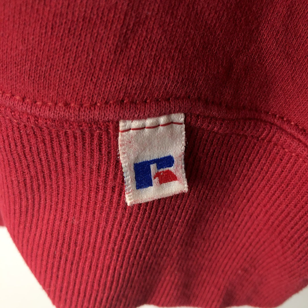 90'S Russell Athletic Plain Blank Sweatshirt, Made in USA, Men's XL (approx.), Long Sleeve, Vintage cotton red type Vintage Second Hand