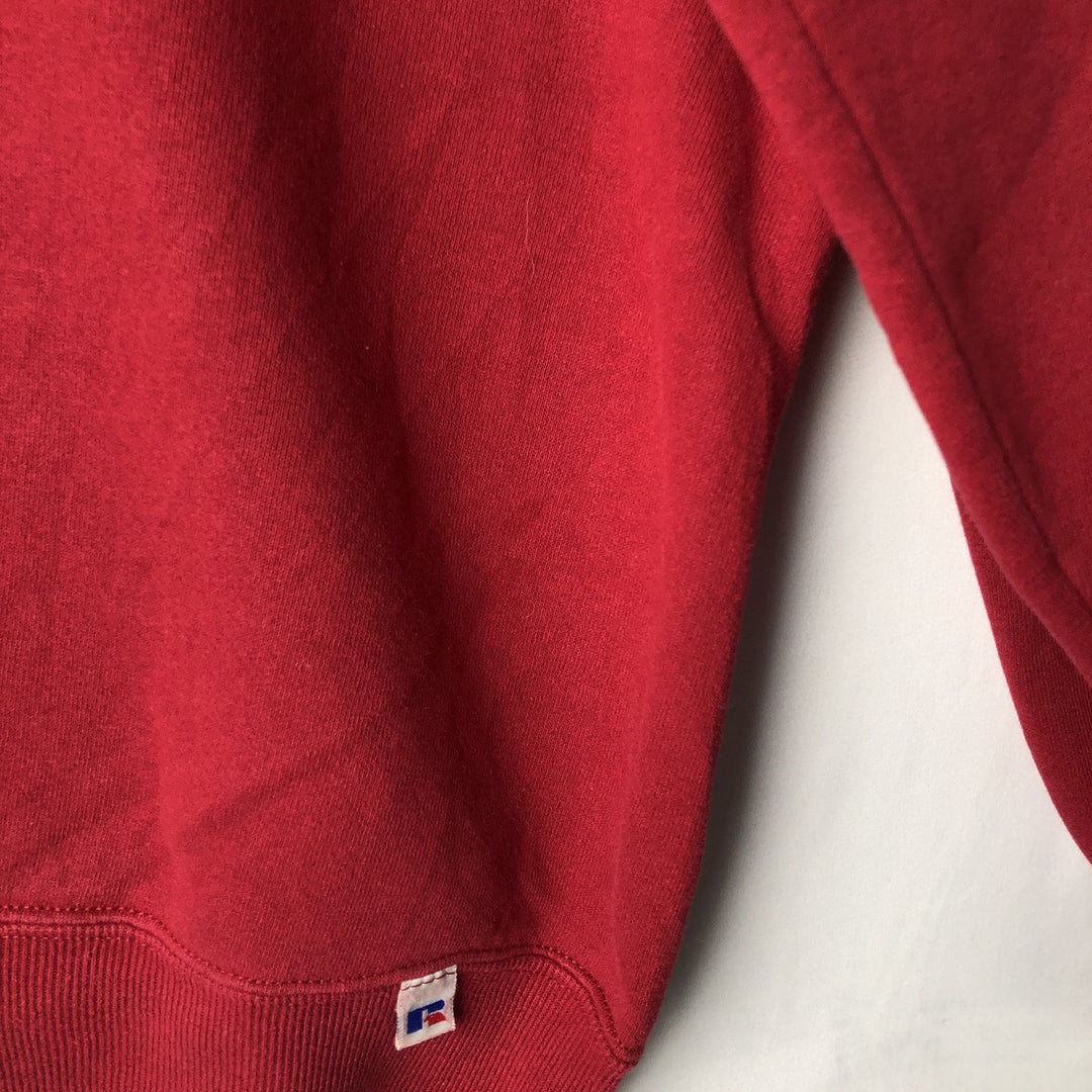 90'S Russell Athletic Plain Blank Sweatshirt, Made in USA, Men's XL (approx.), Long Sleeve, Vintage cotton red type Vintage Second Hand