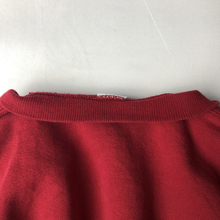 90'S Russell Athletic Plain Blank Sweatshirt, Made in USA, Men's XL (approx.), Long Sleeve, Vintage cotton red type Vintage Second Hand
