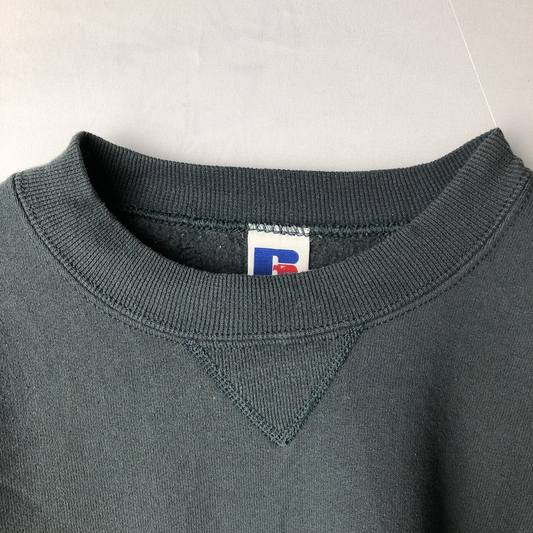 Vintage 90'S Russell ATHLETIC blank sweatshirt, made in the USA, size M, men's. cotton dark green Vintage Second Hand