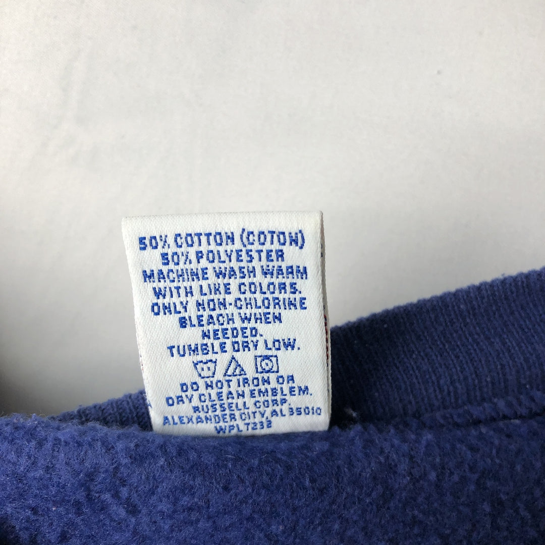 Vintage 90'S Russell ATHLETIC blank sweatshirt, made in the USA, size L, men's cotton navy blue type Vintage Second Hand