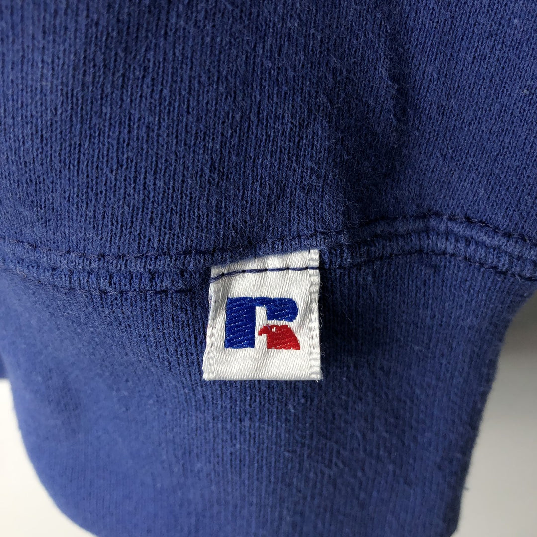 Vintage 90'S Russell ATHLETIC blank sweatshirt, made in the USA, size L, men's cotton navy blue type Vintage Second Hand