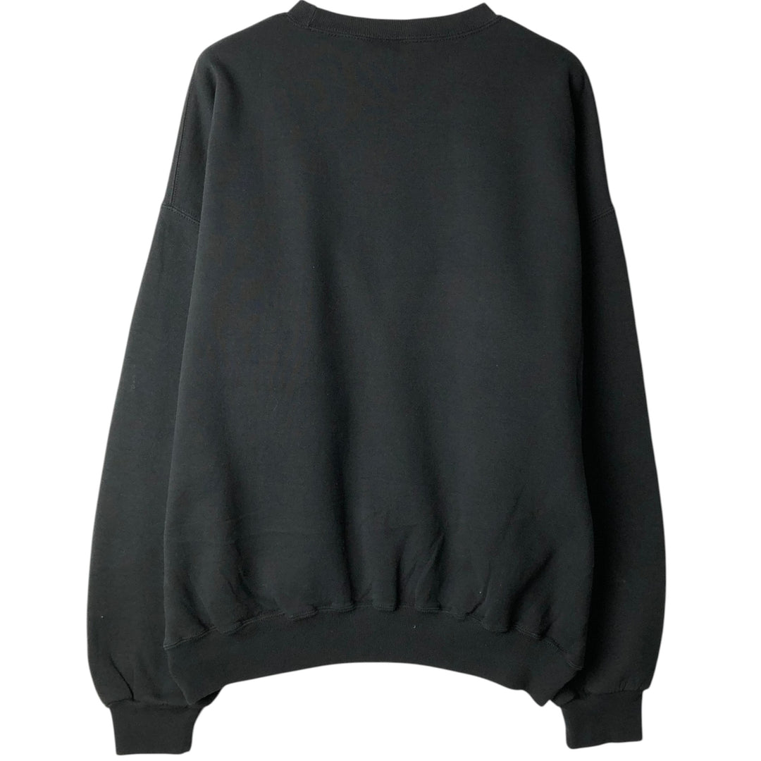 90'S Russell Athletic Plain Blank Sweatshirt, Men's XXL equivalent, Vintage cotton black type Vintage Second Hand