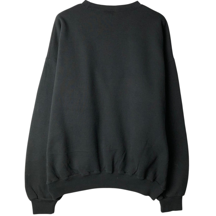 90'S Russell Athletic Plain Blank Sweatshirt, Men's XXL equivalent, Vintage cotton black type Vintage Second Hand