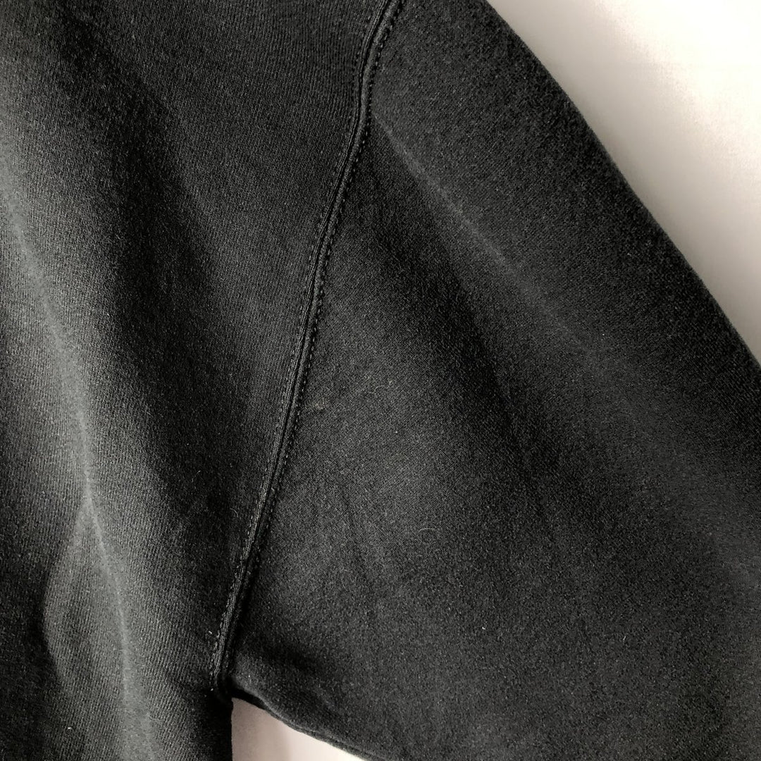 90'S Russell Athletic Plain Blank Sweatshirt, Men's XXL equivalent, Vintage cotton black type Vintage Second Hand
