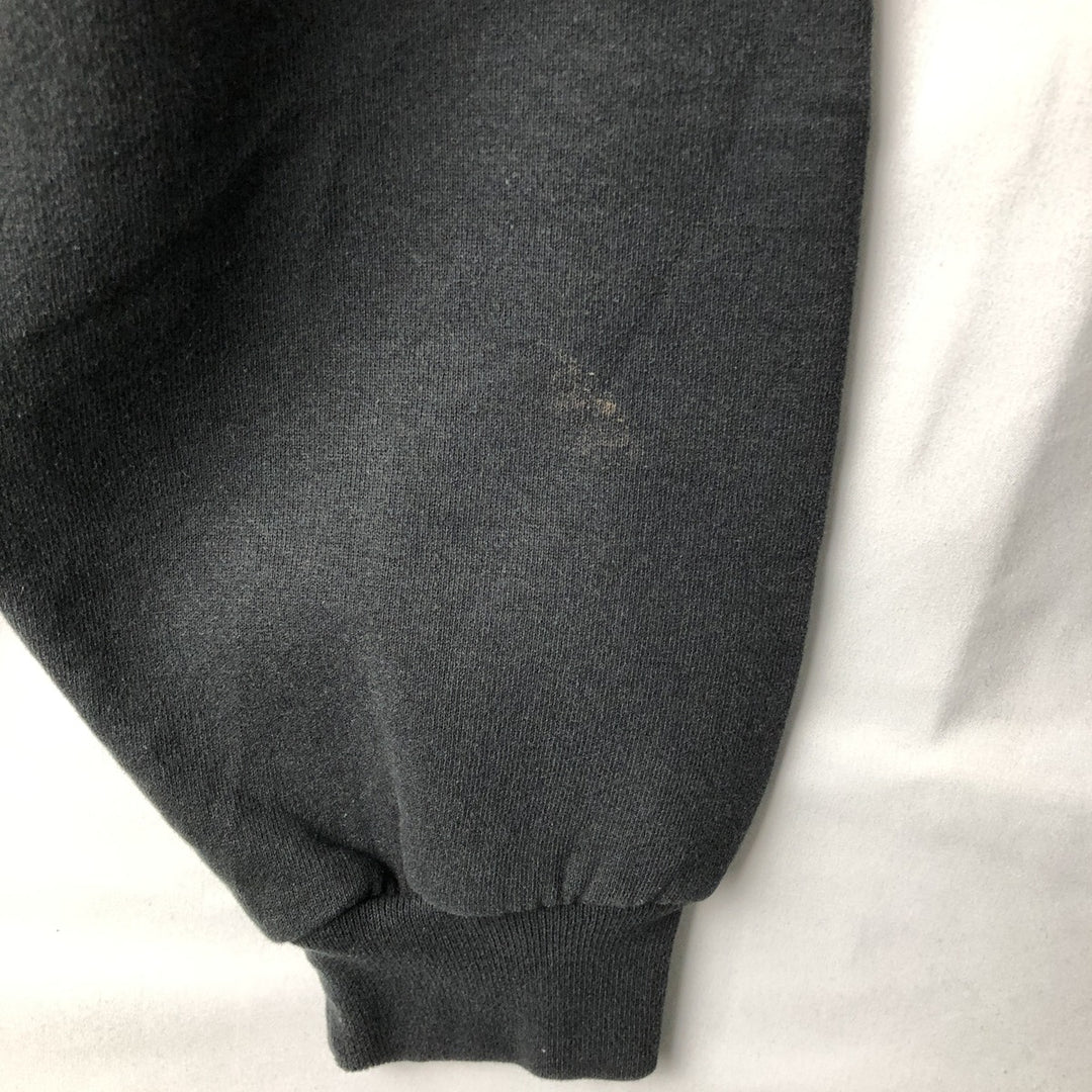 90'S Russell Athletic Plain Blank Sweatshirt, Men's XXL equivalent, Vintage cotton black type Vintage Second Hand